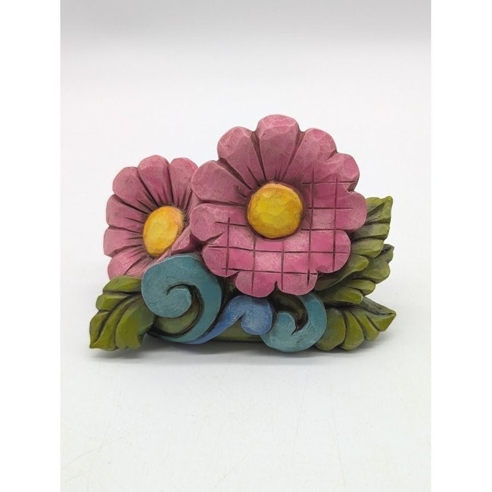 Jim Shore Heartwood Creek Floral Figurine 3.5" Mini Daisy Sculpture JS Colorful